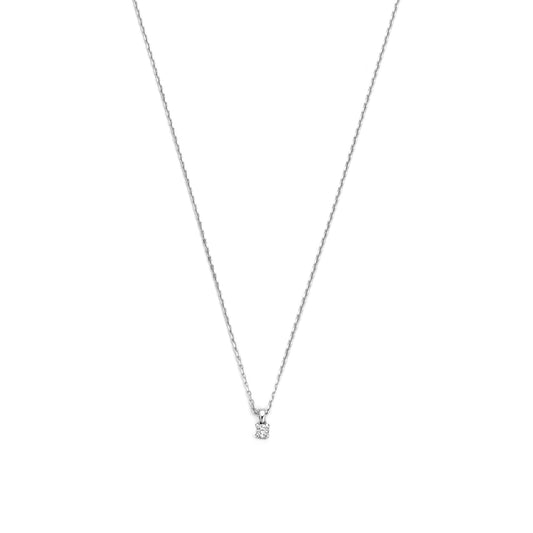 De la Paix Céline 14 karat white gold necklace with diamond 0.05 carat -  - Isabel Bernard
