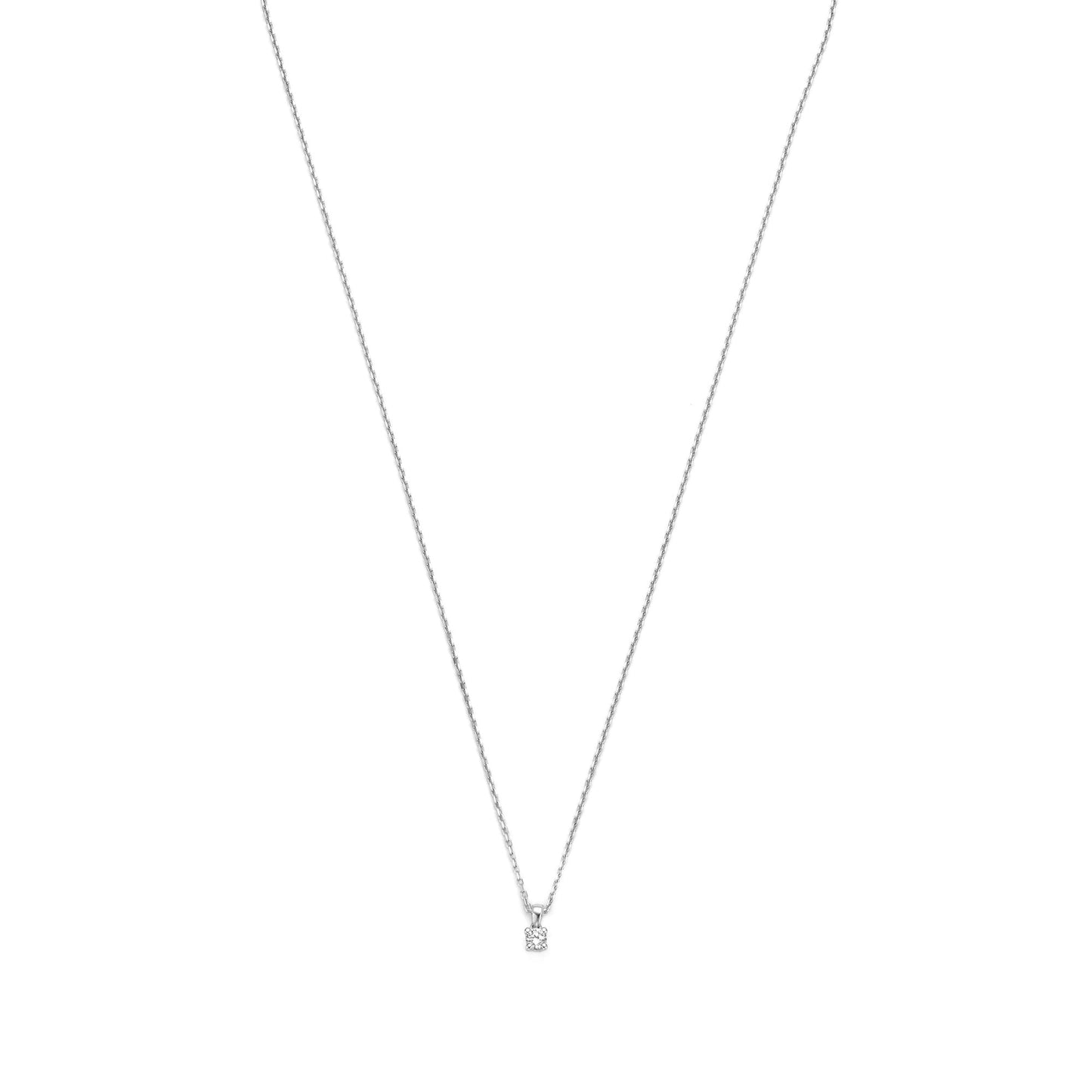 De la Paix Celesse 14 karat white gold necklace with diamond 0.07 carat -  - Isabel Bernard