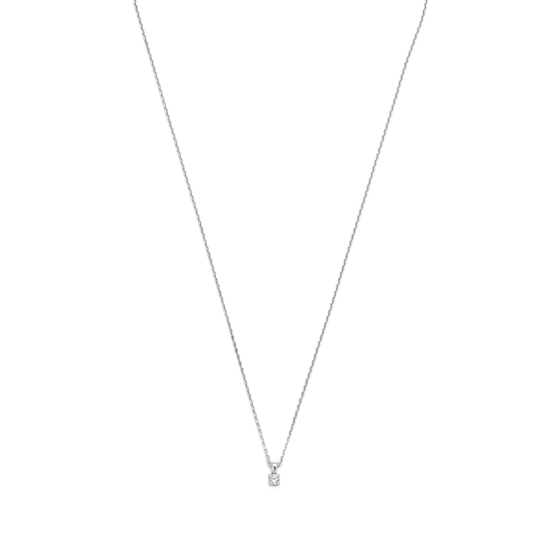 De la Paix Celesse 14 karat white gold necklace with diamond 0.07 carat -  - Isabel Bernard