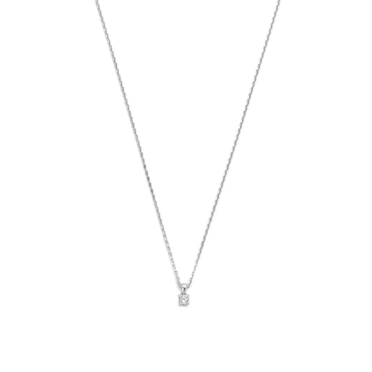 De la Paix Celesse 14 karat white gold necklace with diamond 0.07 carat -  - Isabel Bernard