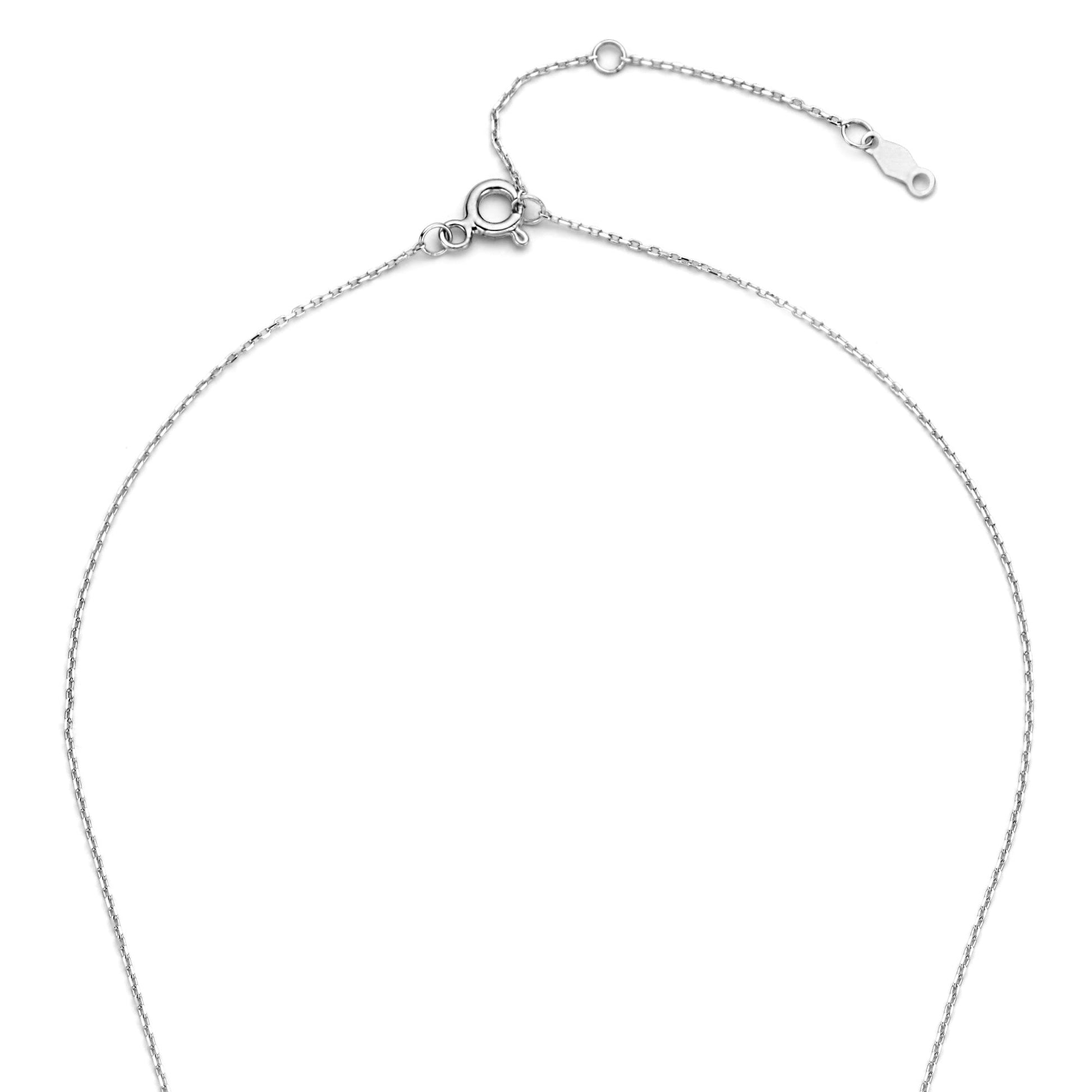 De la Paix Celesse 14 karat white gold necklace with diamond 0.07 carat -  - Isabel Bernard