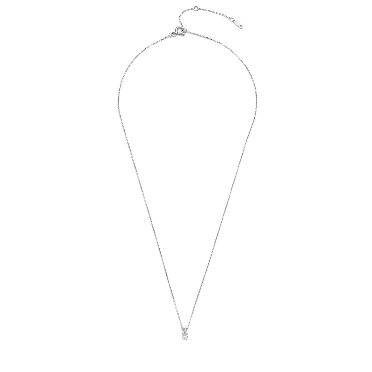 De la Paix Christine 14 karat white gold necklace with diamond 0.10 carat -  - Isabel Bernard
