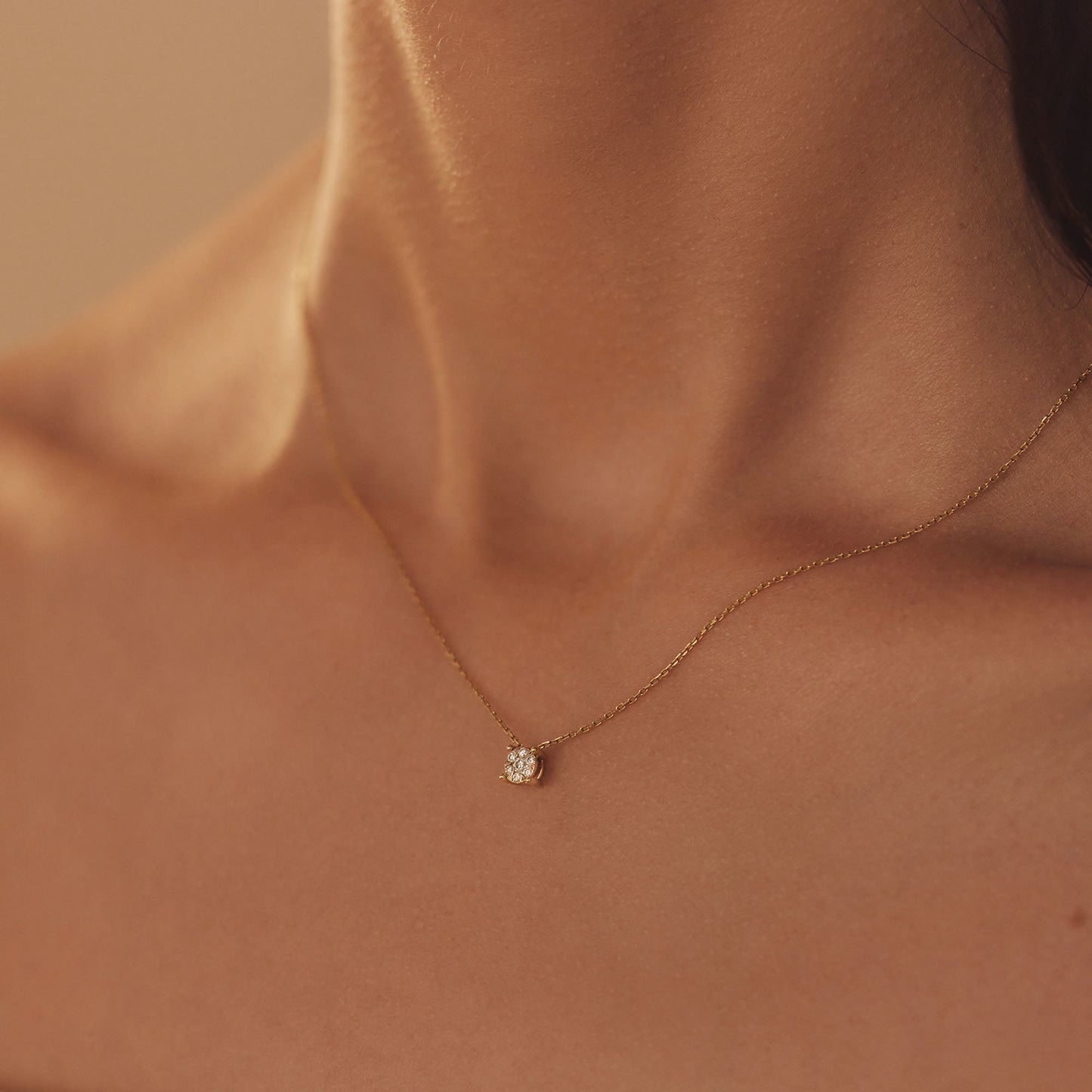 De la Paix Hanaé 14 karat gold necklace with diamond 0.08 carat -  - Isabel Bernard