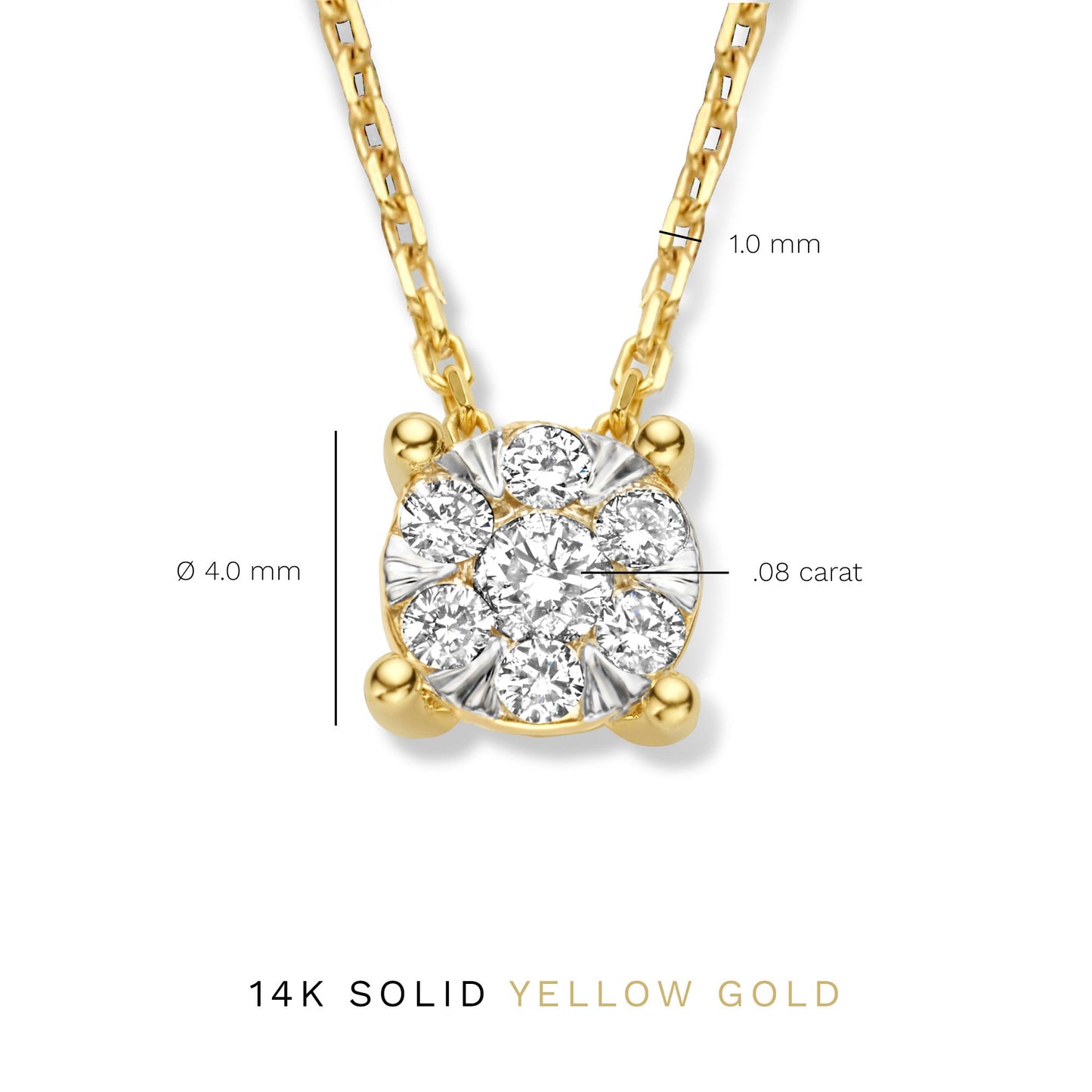 De la Paix Hanaé 14 karat gold necklace with diamond 0.08 carat -  - Isabel Bernard