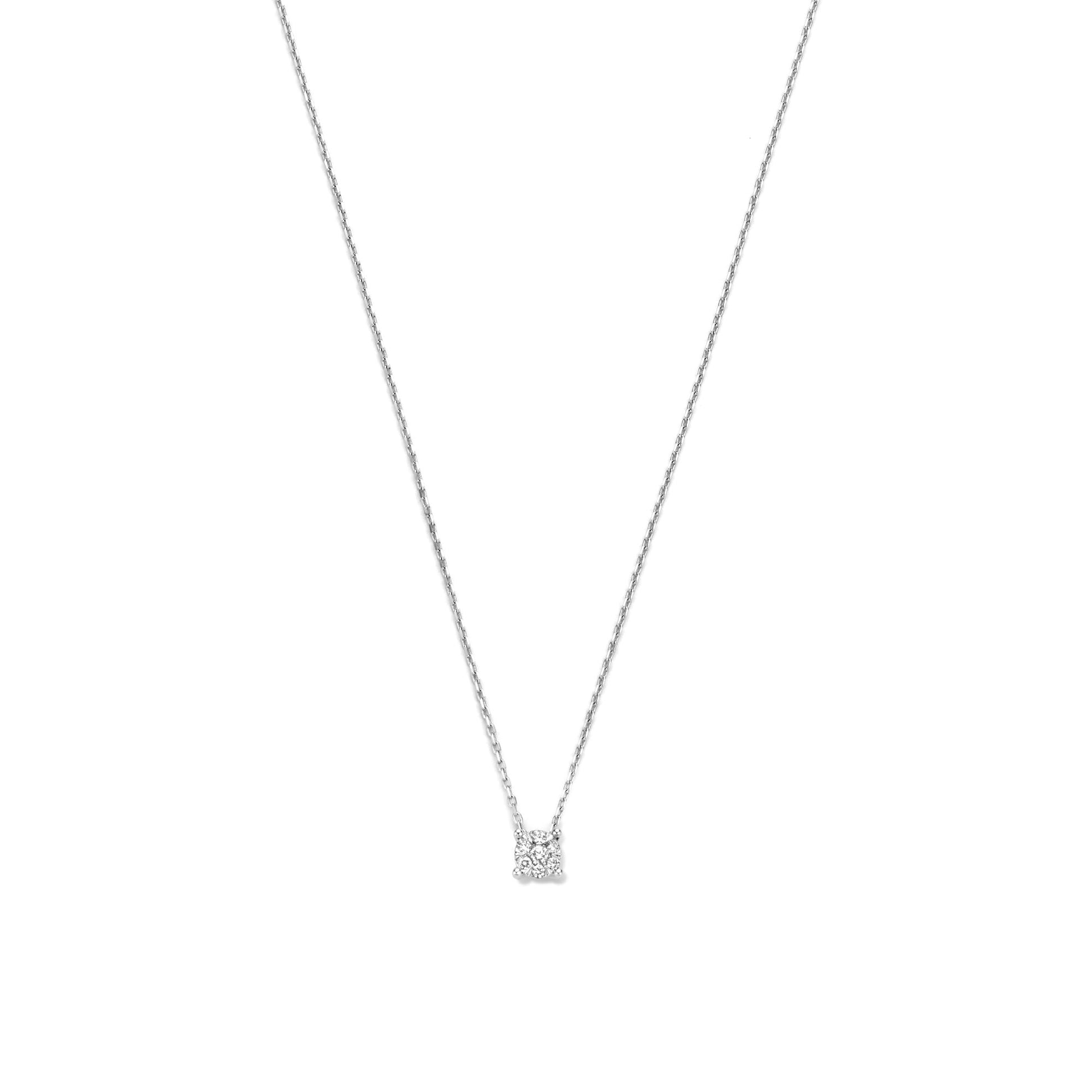 De la Paix Hanaé 14 karat white gold necklace with diamond 0.08 carat -  - Isabel Bernard