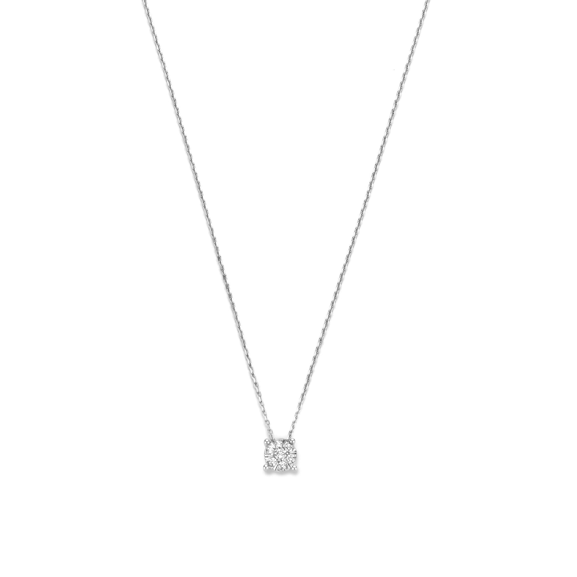 De la Paix Hanaé 14 karat white gold necklace with diamond 0.14 carat -  - Isabel Bernard
