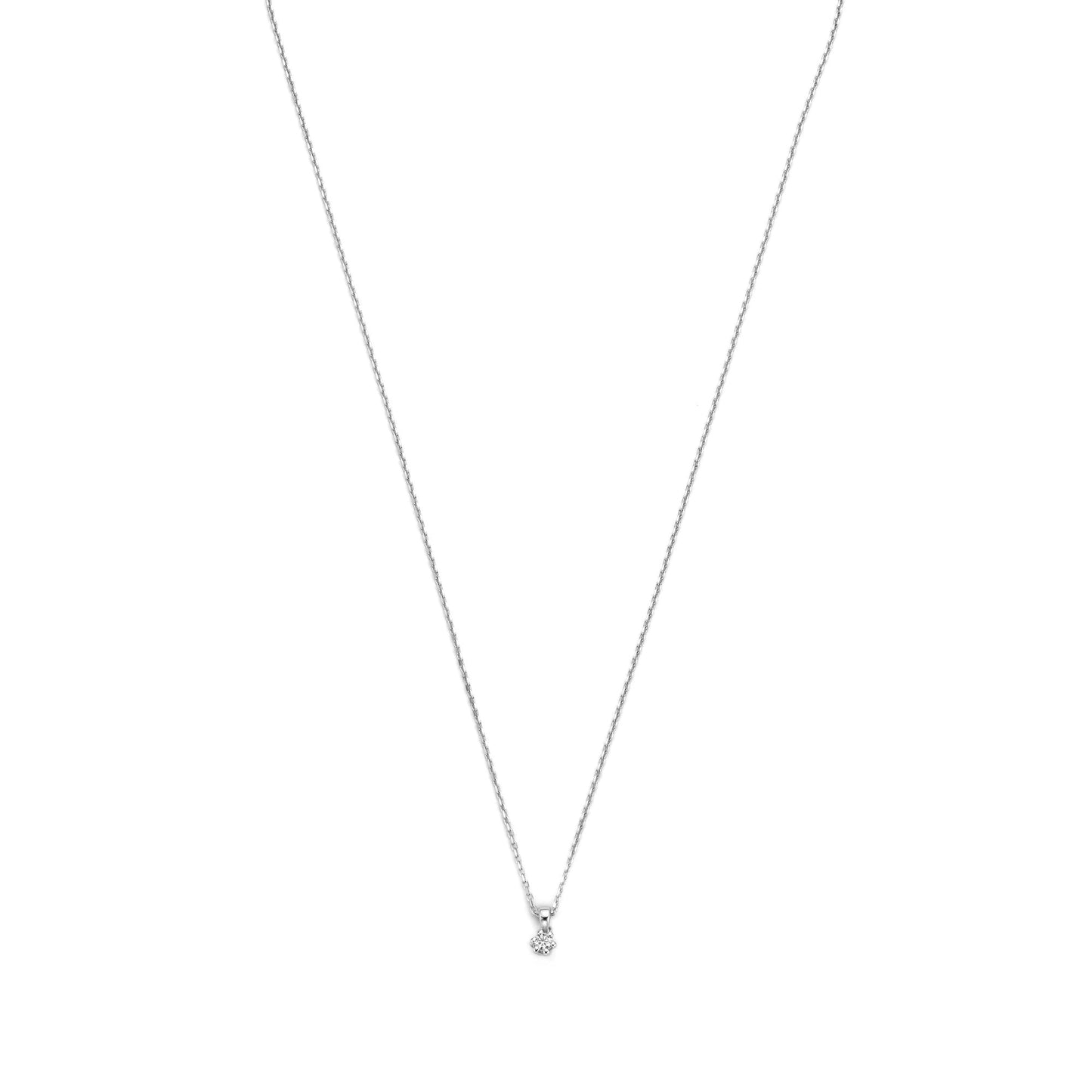 De la Paix Emily 14 karat white gold necklace with diamond 0.05 carat -  - Isabel Bernard