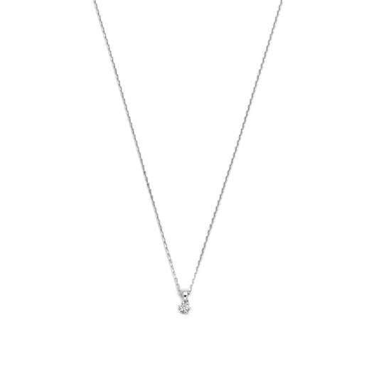 De la Paix Emily 14 karat white gold necklace with diamond 0.05 carat -  - Isabel Bernard