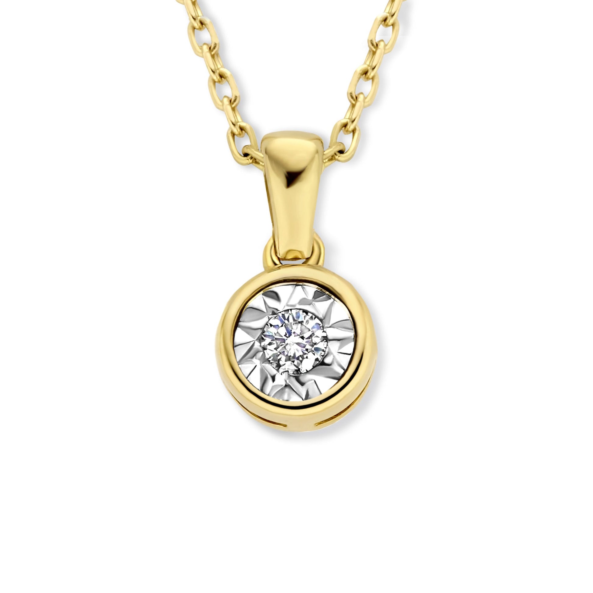 De la Paix Inaya 14 karat gold necklace with diamond 0.03 carat -  - Isabel Bernard