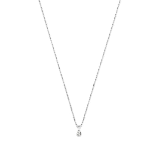 De la Paix Inaya 14 karat white gold necklace with diamond 0.01 carat -  - Isabel Bernard