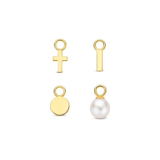 Cadeau d'Isabel 14 karat gold four-piece earring charm set | without hoop earrings -  - Isabel Bernard