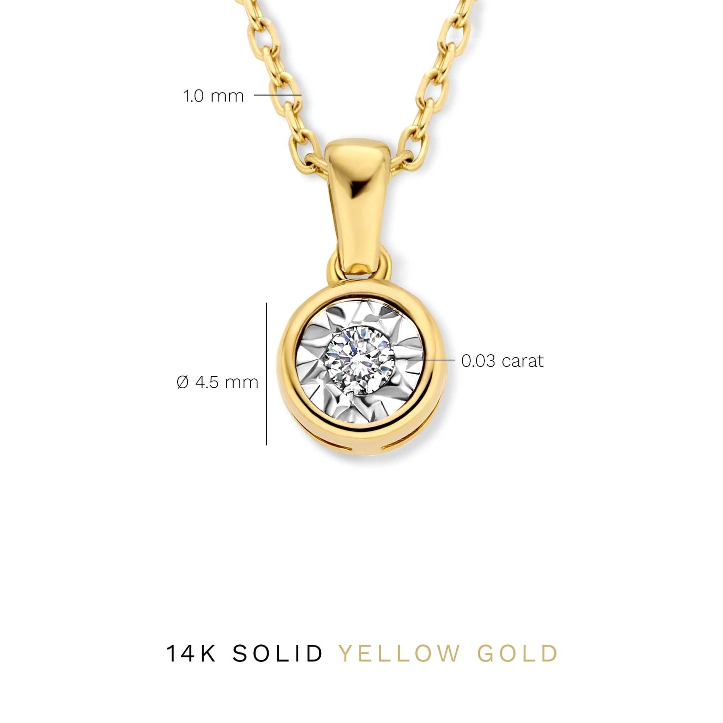 De la Paix Inaya 14 karat gold necklace with diamond 0.03 carat -  - Isabel Bernard