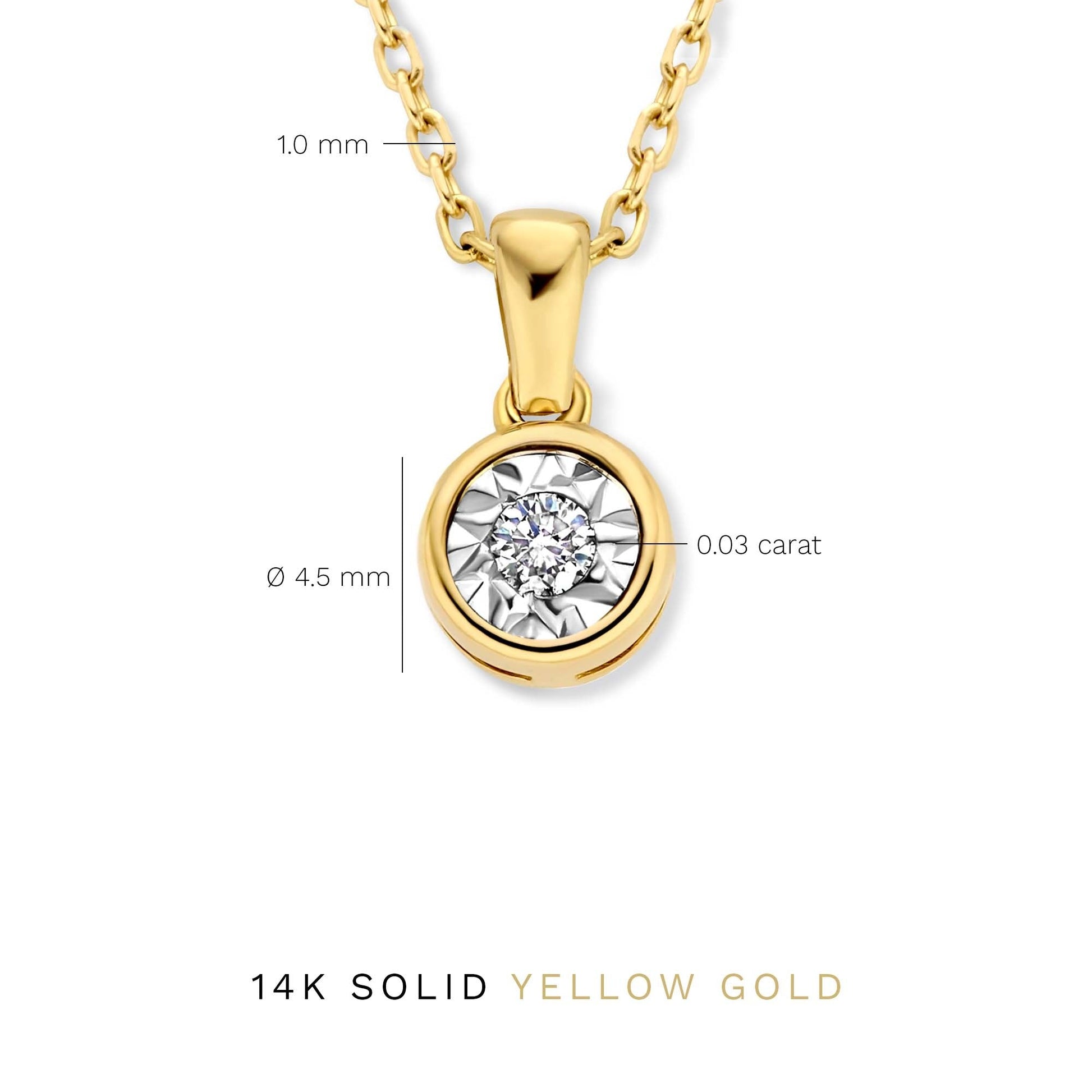 De la Paix Inaya 14 karat gold necklace with diamond 0.03 carat -  - Isabel Bernard