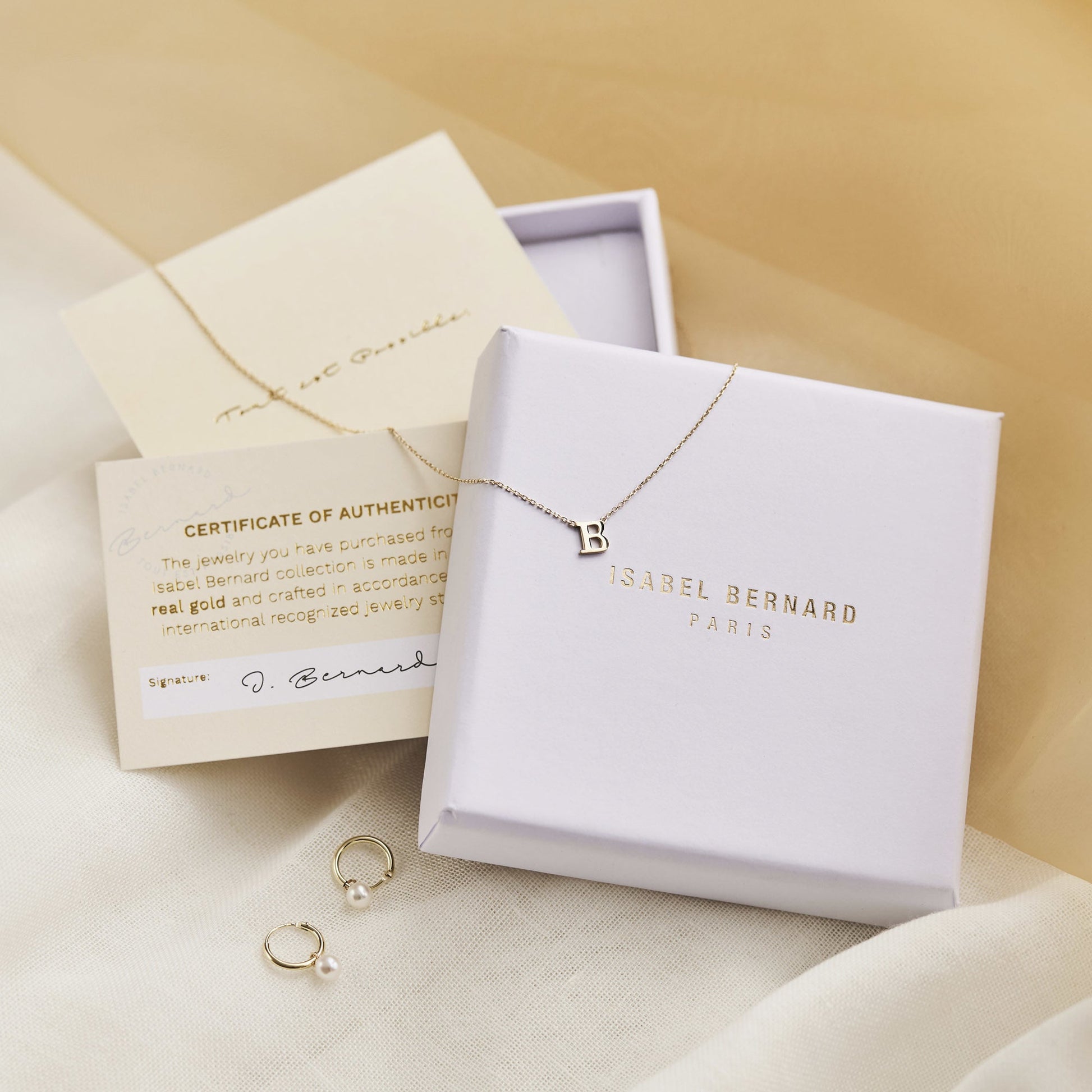 Aidee Odile 14 karat gold drop earrings with chains -  - Isabel Bernard
